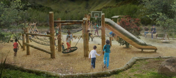 Oakura Children's playground rendering